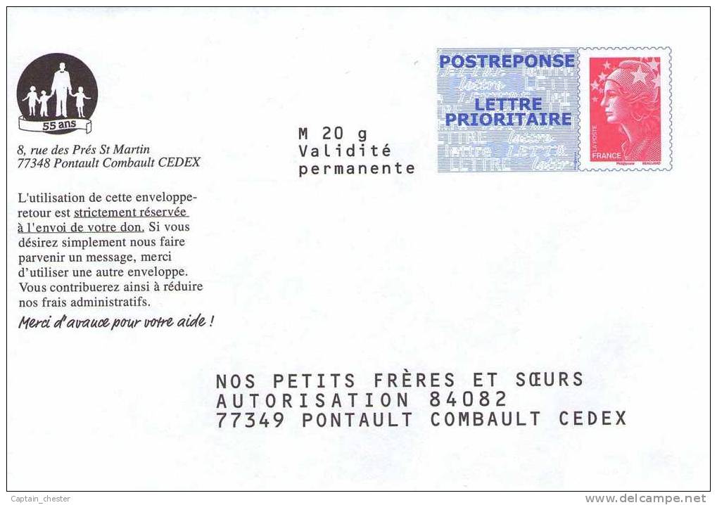 POSTREPONSE " Nos Petits Frères Et Soeurs "  NEUF ( 09P041 Repiquage Beaujard ) - PAP: Antwort/Beaujard