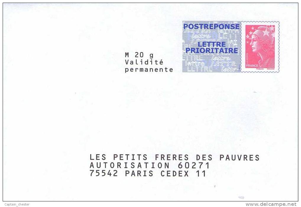 POSTREPONSE " LES PETITS FRERES DES PAUVRES "  NEUF ( 09P323 - Beaujard ) - Prêts-à-poster: Réponse /Beaujard