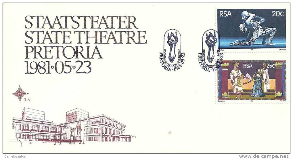 South Africa RSA 1981 - Art Theatre FDC  - Scott 546-547 - Theatre