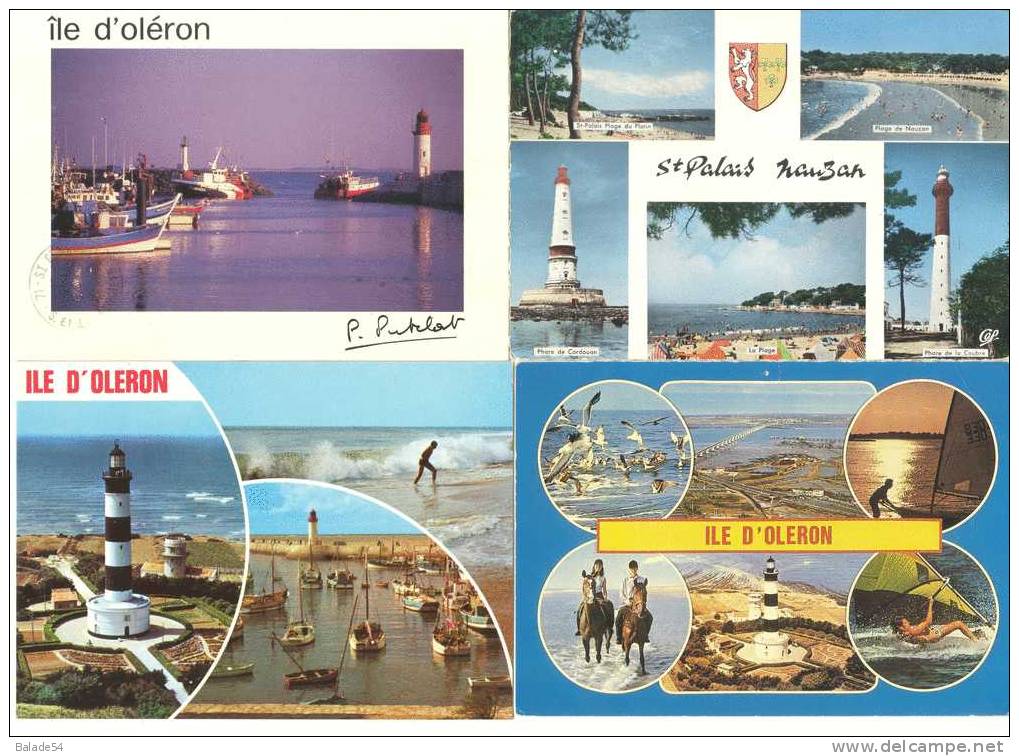 Lot De 12 CPSM - PHARES De CHARENTE-MARITIME : Phare Des Baleines - De Chassiron - De Cordouan ... Toutes Scannées - 5 - 99 Cartes