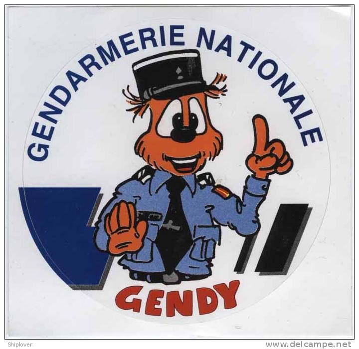 Gendarmerie Nationale : Autocollant Gendy - Polizei