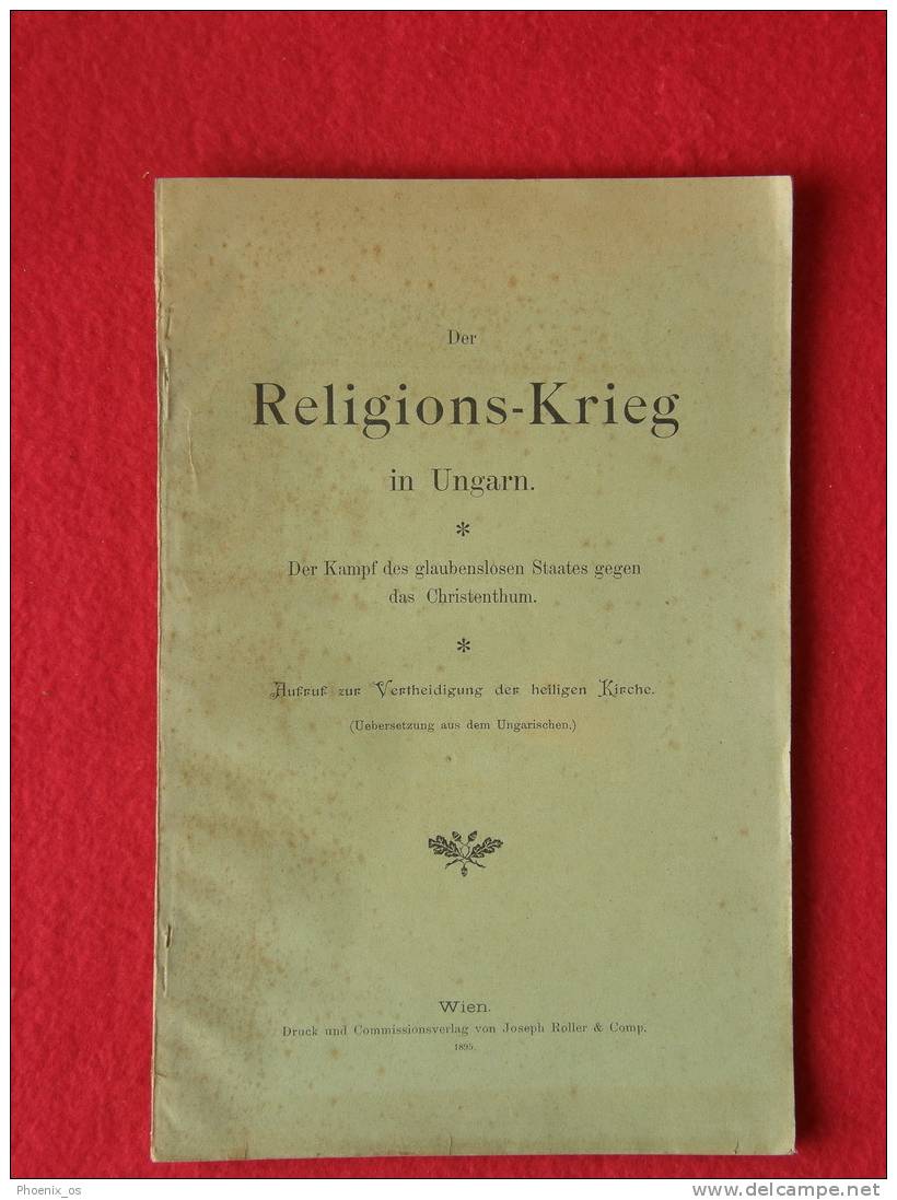 Der RELIGIONS-KRIEG In UNGARN, 1895. - Christianisme