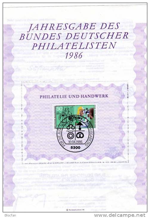 5 Ersttags-Blocks Aus Jahresgabe 1985-1989 BRD Nummeriert SST 91€ - Sonstige & Ohne Zuordnung