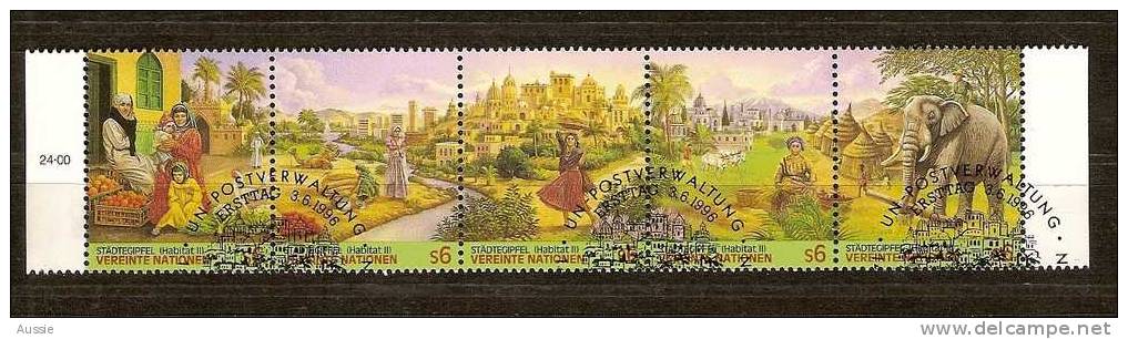 Uno Onu Wien Vienne 1996 Yvertnr. 229-33 (°) Used Cote 8,50 Euro - Used Stamps