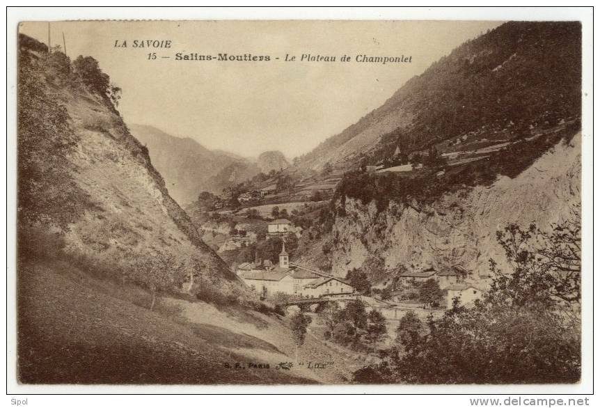 Moutiers - Salins 15 -Le Plateau De Champonlet Circulé En 1920 TBE - Moutiers