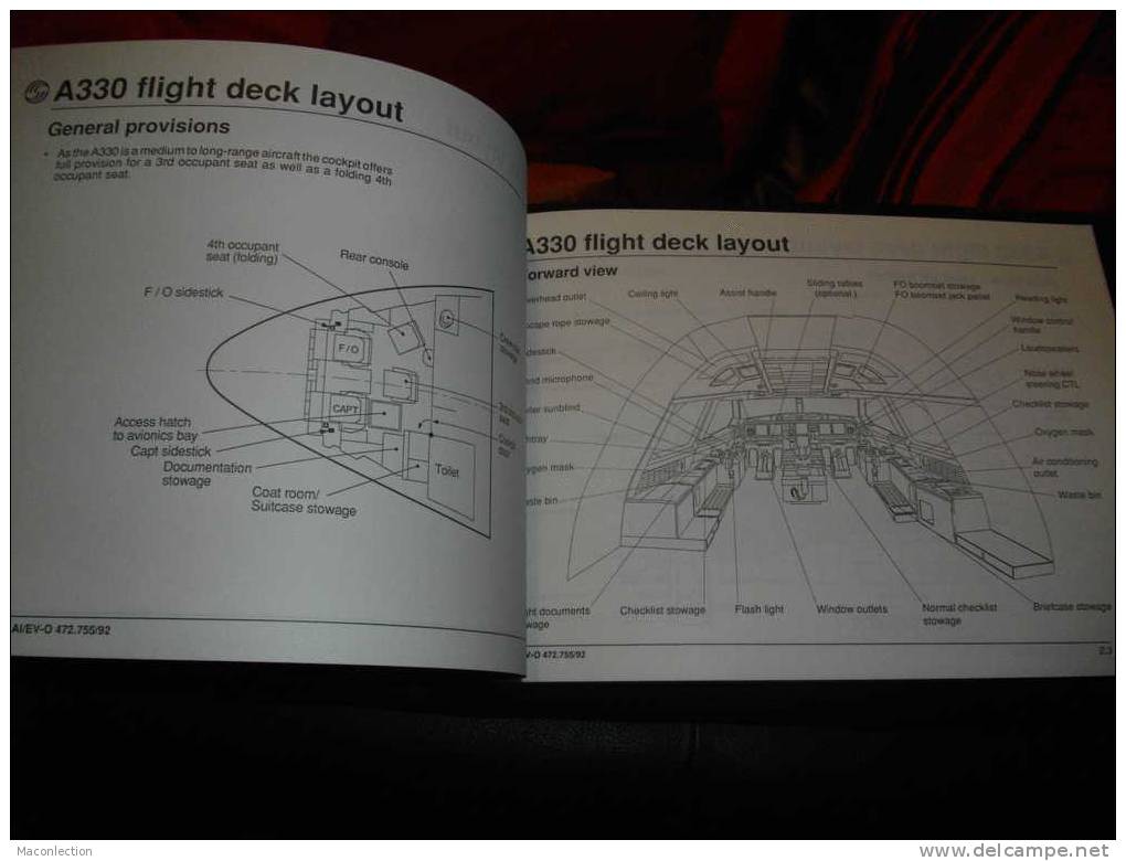 Flight Deck And Systems Briefing For Pilot  Avion AIRBUS Industrie A 330 Systeme De Pilotage Et Breefing Du Pilote - Luchtvaart