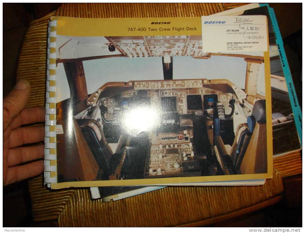 BOEING 747 - 400 ..Two Crew Flight Deck  Systeme De Pilotage 1987 Aviation De Ligne - Aviación