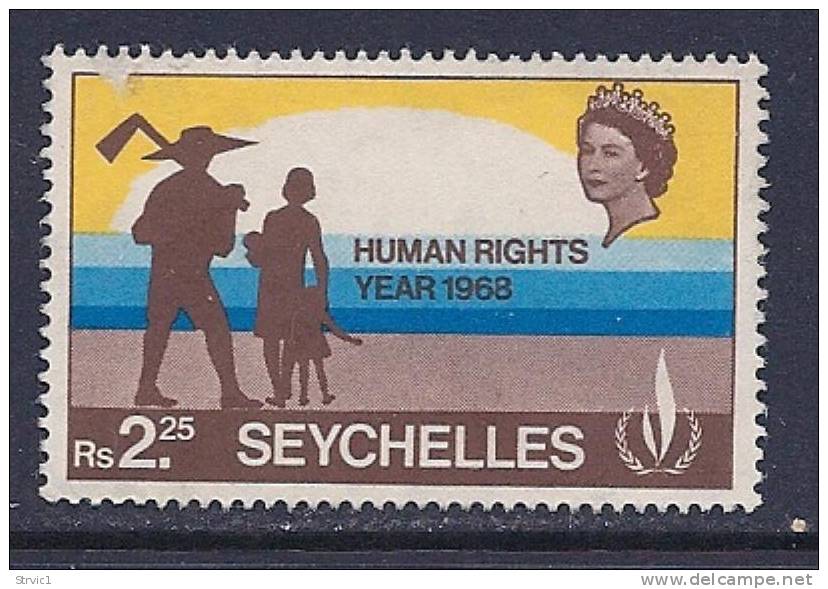 Seychelles, Scott  #247 Used Human Rights, 1968, Edge Defect - Seychelles (1976-...)