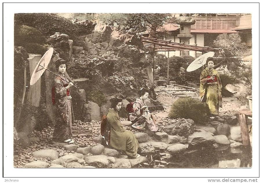 Japon: Geisha, Ombrelle, Tokyo ? (09-2482) - Tokyo