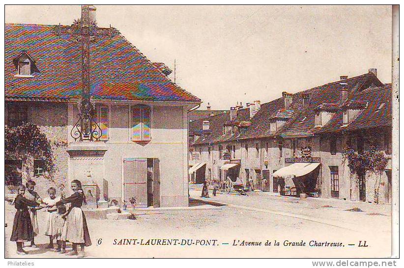ST LAURENT DU PONT AV DE LA GRANDE CHARTREUSE VERS 1900 - Saint-Laurent-du-Pont