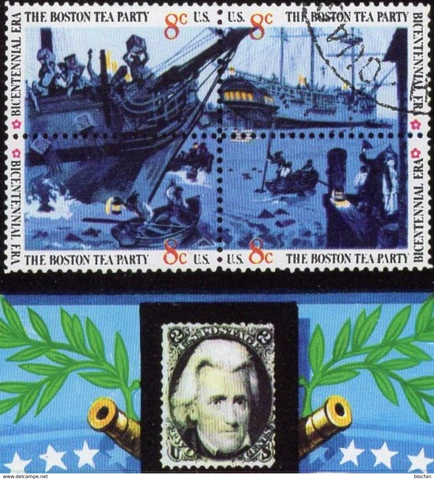 Präsidenten 200 Jahre USA 1976 Hautevolta Block 31 O 3&euro; Flagge Schiffe Auf Briefmarken Hojita M/s Sheet Ss Bf Ships - George Washington