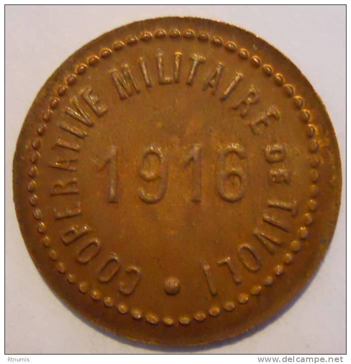 Bourges 18 Coopérative Militaire De Tivoli 10 Centimes 1916 Elie 30.1 - Monétaires / De Nécessité