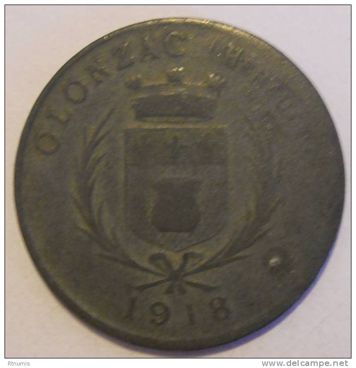 Olonzac 34 Coopérative De Consommation 10 Centimes 1918 Elie 20.2 - Notgeld