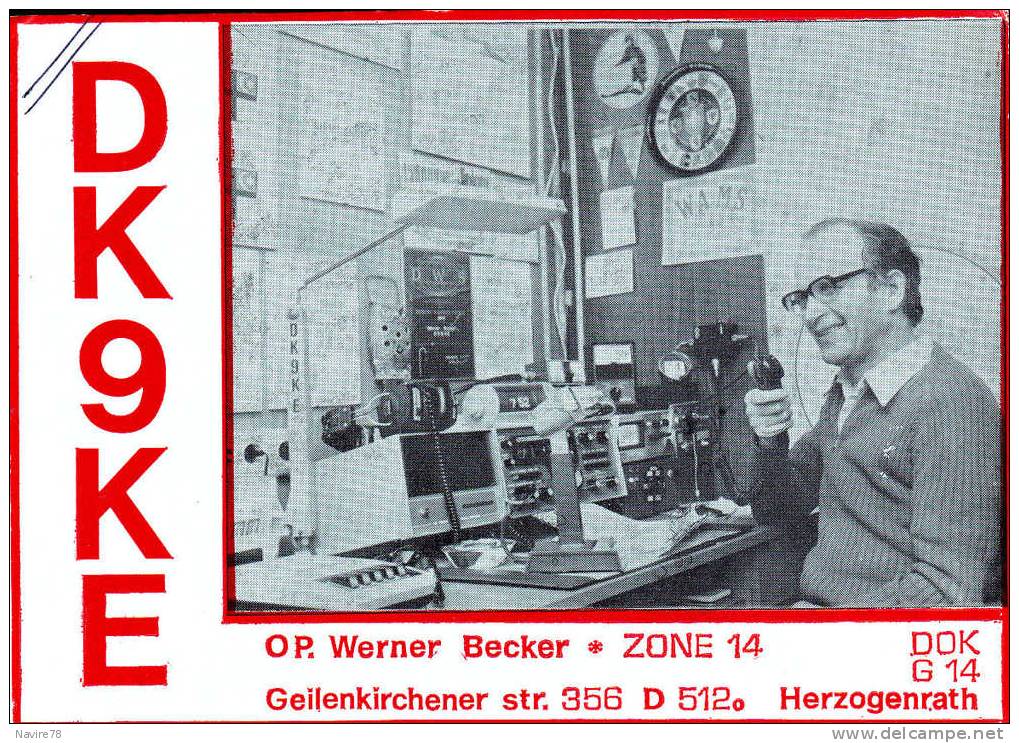 HERZOGENRATH. Geilenkirchener Strasse.  CARTE RADIO AMATEUR. - Herzogenrath