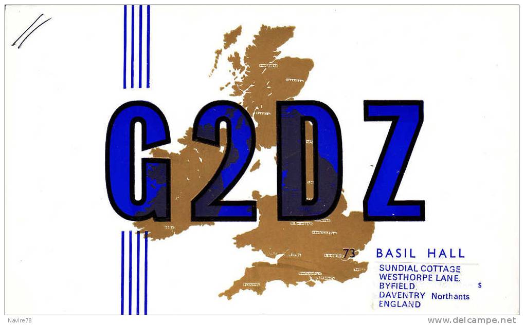 DAVENTRY. C2DZ.   CARTE RADIO AMATEUR. - Northamptonshire