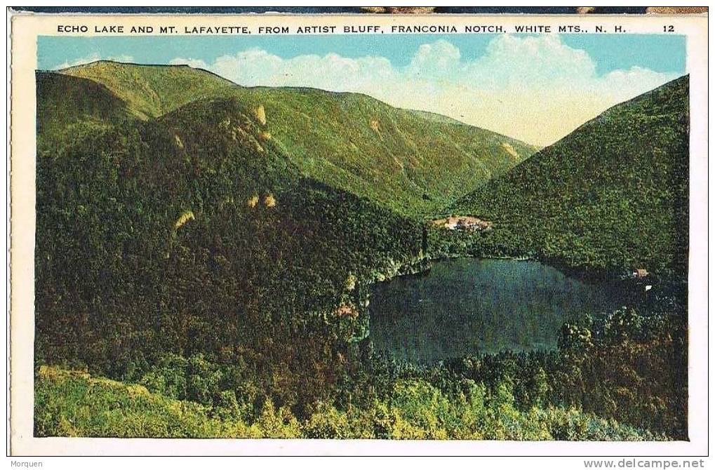 1357. Postal ECHO LAKE (mt. Lafayette) En Franconia Notch (N.H.) - White Mountains