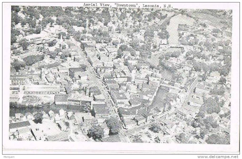 1253. Postal DOWNTOWN, Laconia (N.H.). Vista Aerea - Other & Unclassified