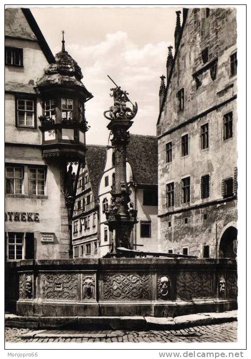 CPSM De Rothenburg Ob Der Tauber   Saint Georgsbrunnen - Rottenburg