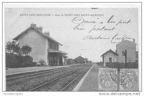 42 )) SAINT JUST SUR LOIRE, GARE DE SAINT JUST SAINT RAMBERT - Saint Just Saint Rambert