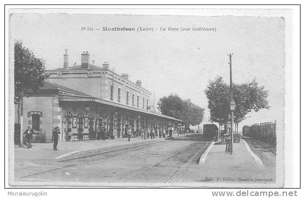 42 )) MONTBRISON - La Gare, Vue Intérieure   34 Bis P Billon édit - Montbrison