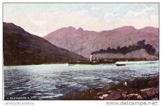 GLENBROE & The COBBLER - Paddle Steamer In Centre - ARGYLL - Scotland - Argyllshire