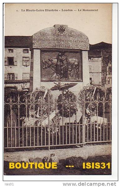 Dép 43 - RF14123 - Loudes - Le Monument - La Haute-Loire Illustrée - état - Loudes