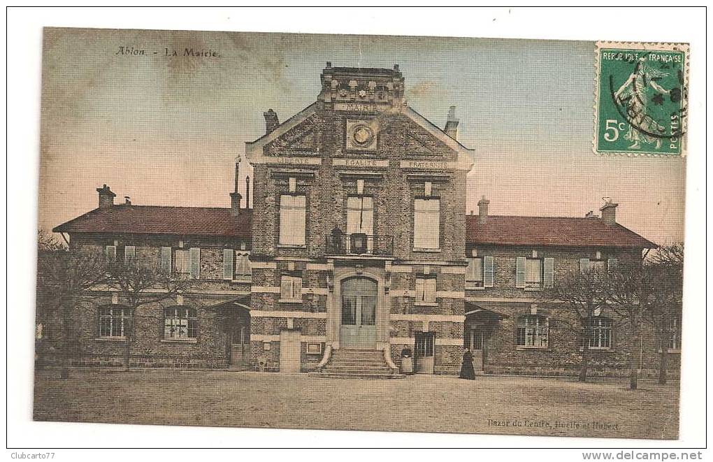 Abon-sur-Seine (94) : La Mairie En 1917 (animée). - Ablon Sur Seine