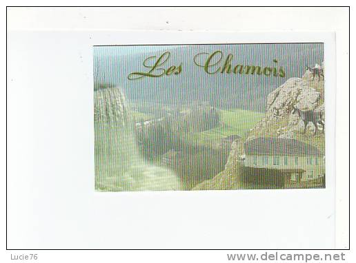 CARTON  PUBLICITAIRE  -   Bar - Restaurant - Gîtes -   LES CHAMOIS  -  39 - BOURG DE SIROD - Miniatures