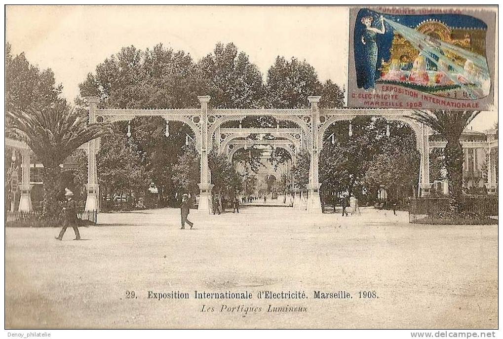 13/  EXPOSITION INTERNATIONALE D'ELECTRICITE MARSEILLE 1908 - Mostra Elettricità E Altre