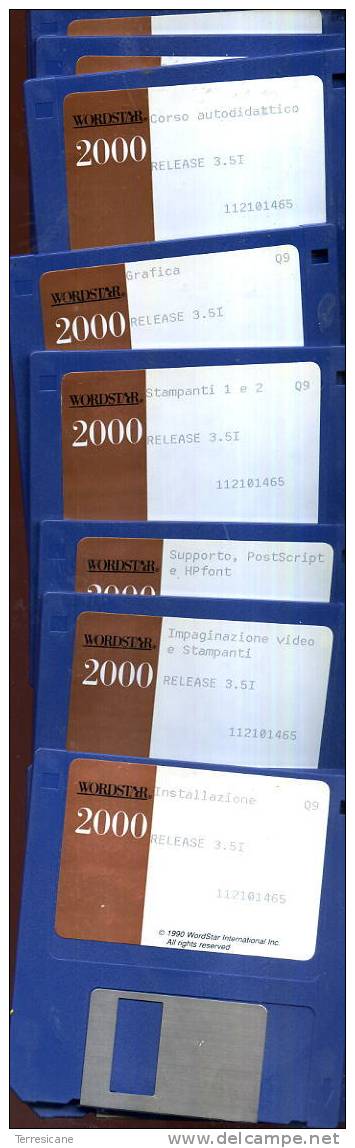 X WORDSTAR 2000 RELEASE 3.5I VERSIONE COMPLETA IN 10 DISCHI 3.5 - 3.5 Disks