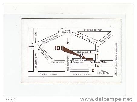 CARTE PUBLICITE   -   Restaurant -     LES PETITS PARAPLUIES  -   ROUEN  76 - Miniature