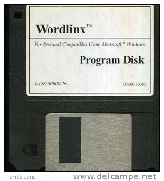 X WORDLINX PC WIN OCRON PROGRAM DISK    DISCO 3.5 - 3.5 Disks