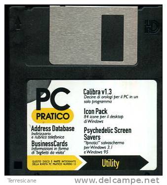 X PC PRATICOCALIBRA 1.3 ICON PACK PSYCHEDELIC SS ADDRESS DB BUSINESS CARDS DISCO 3.5 - 3.5 Disks