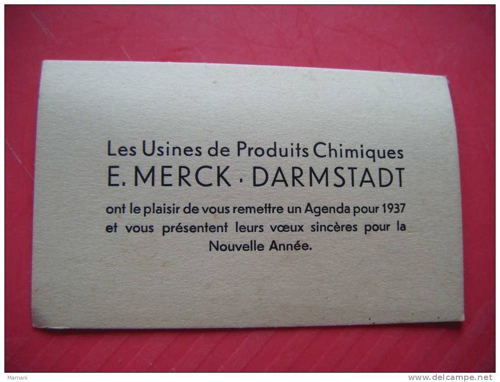 Carte De Visite -bonne Annee-les Usines De Produits Chimiques-e.merck.darmstadt - Visiting Cards