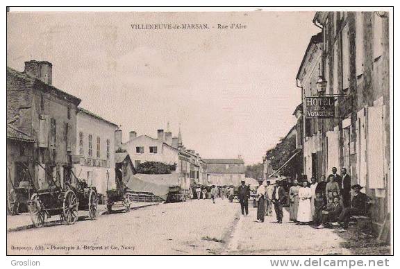 VILLENEUVE DE MARSAN RUE D'AIRE (BELLE ANIMATION) 1906 - Villeneuve De Marsan