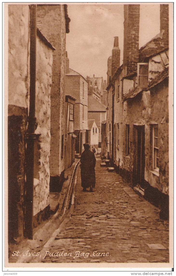 ROYAUME-UNI - ANGLETERRE - ST. IVES - CPA - St Ives, Pudden Bag Lane - St.Ives