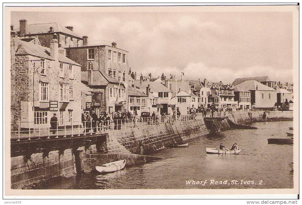 ROYAUME-UNI - ANGLETERRE - ST. IVES - CPA - St Ives, Wharf Road, St Ives. 2 - St.Ives