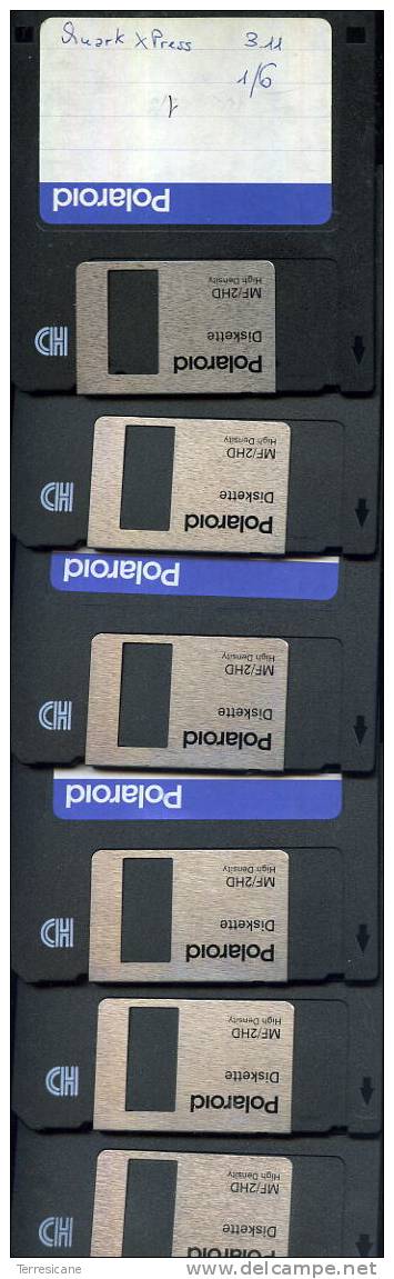 QUARK X PRESS 3.11 DTP PROGRAMMA COMPLETO 6  DISCHI DA 3.5 BACKUP - 3.5''-Disketten