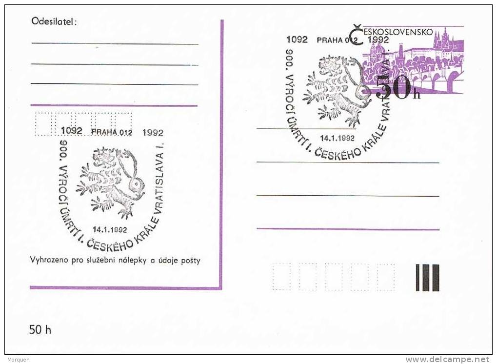Entero Postal PRAHA 1992.  Escudo Heraldico - Cartoline Postali