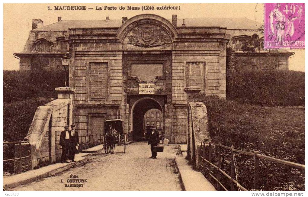 864  -      MAUBEUGE      -     (  59  )   .    La  Porte  De  Mons  (  Côté  Extérieur  )   . - Maubeuge
