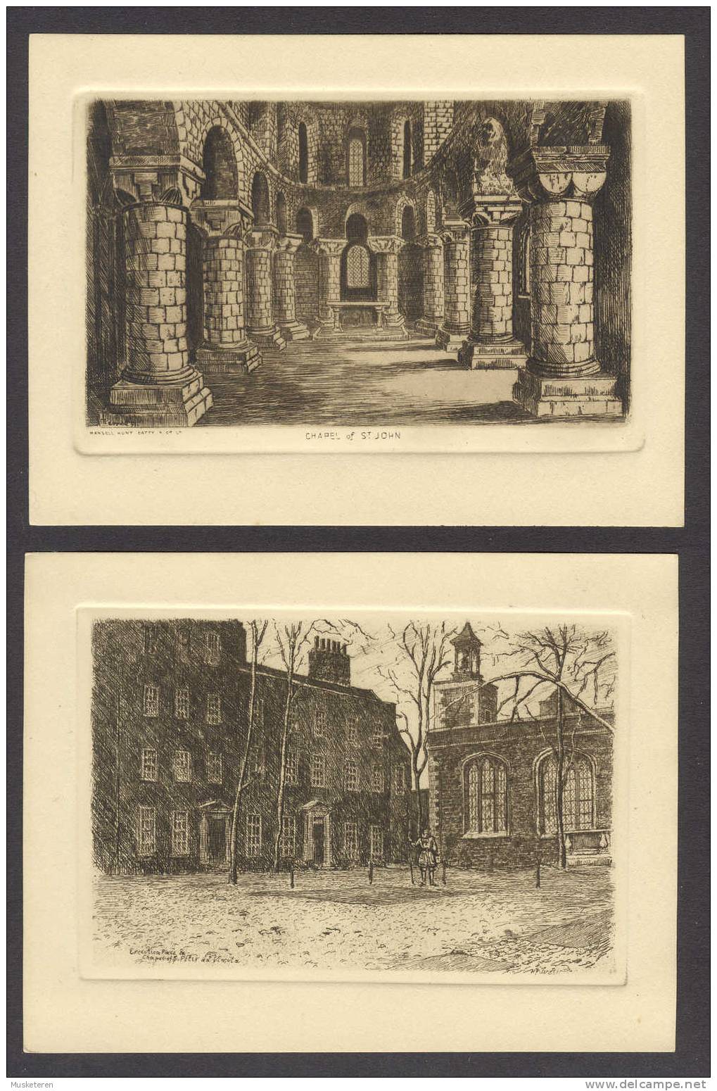 United Kingdom Six Etchings The Tower Of London 2nd Series Mansell Hunt Catty & Co Ltd. (4 Scans) - Tower Of London