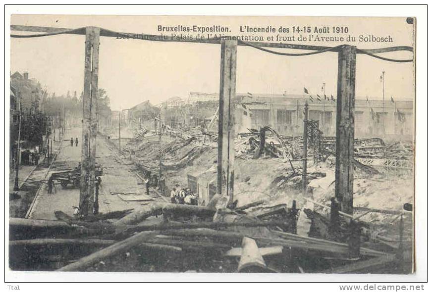 12604 - Exposition De Bruxelles - Incendie Des 14-15 Août 1910 -Vers La Place Du Marché - Disasters