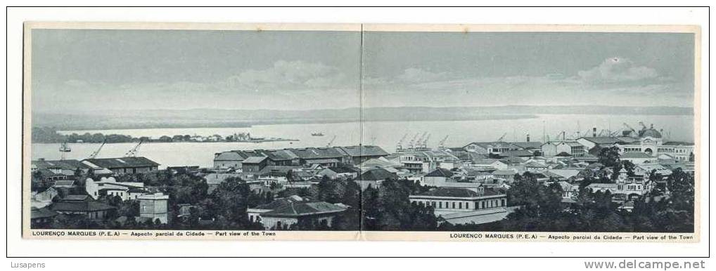 MOÇAMBIQUE (PORTUGAL) MOZAMBIQUE - VISTA DA CIDADE - PART VIEW OF THE CITY (DOUBLE POSTCARD) POSTAL DUPLO - Mosambik