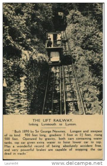 (269) - Lift Railway From Lynmouth To Lynton - Funiculaires