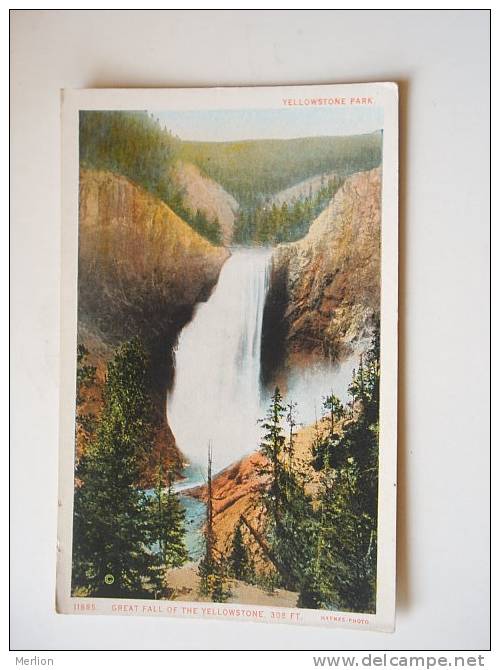 US -WY- Yellowstone Park - Great Fall   -  Ca  1910-20's - VF  -  D64639 - Yellowstone