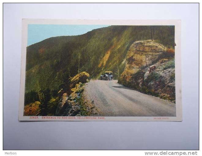 US -WY- Yellowstone Park - Entrance To Hoo Doos -automobile    -  Ca  1910-20's - VF  -  D64643 - Yellowstone