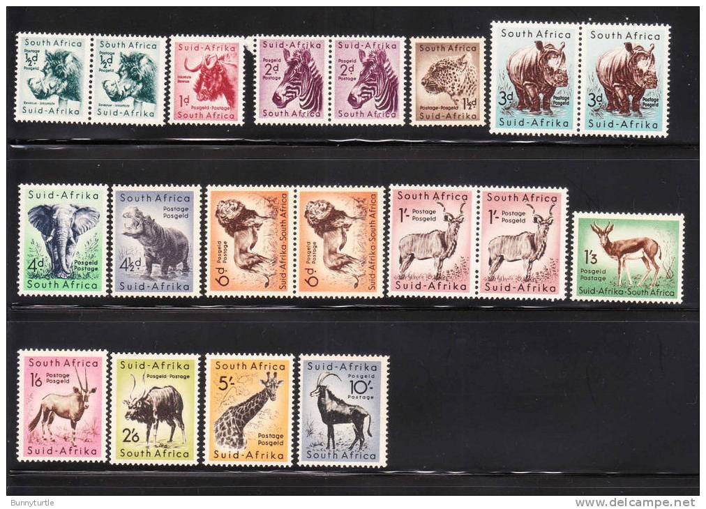 South Africa 1954 Animals Lion Rhinoceros Giraffe MNH/MLH - Ungebraucht