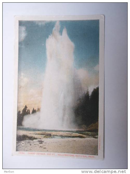 US -WY- Yellowstone Park - Grand Geyser  -  Ca  1910's - VF  -  D64649 - Yellowstone