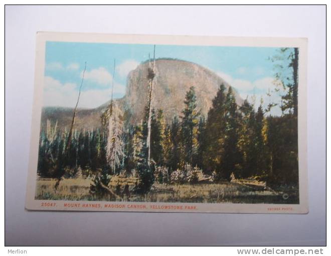 US -WY- Yellowstone Park -Mount Haynes  Madison Canyon  Ca  1910's - VF  -  D64678 - Yellowstone