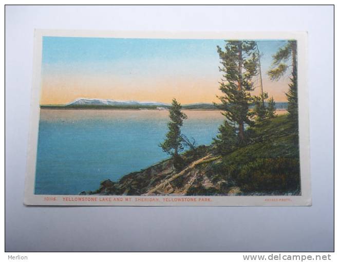 US -WY- Yellowstone Park - Lake And Mt.Sheridan    Ca  1910's - VF  -  D64692 - Yellowstone